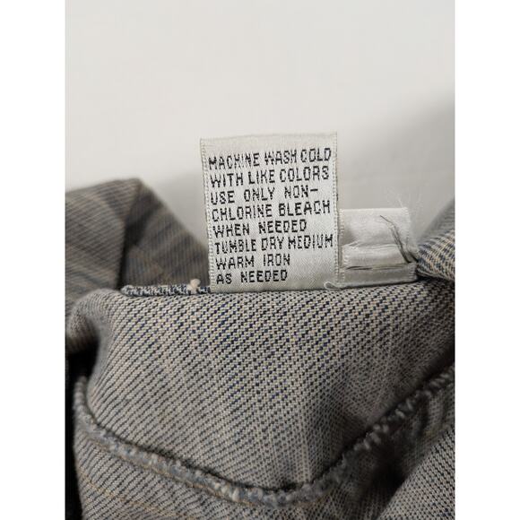 VTG A.M.I. Button-Up Denim Top Women M Denim Rodeo Western Cowboy Country Riding - Picture 6 of 12